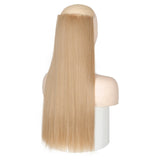 MERISI HAIR 5 Clips Synthetic Hair Long Straight Clip In Hair Extensions False Hair Black Hair Pieces for Women - Presidential Brand (R)