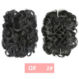 WERD  2 Plastic Comb Clip In Curly Synthetic Hair Pieces Chignon Updo Cover Hairpiece Extension Hair Bun Hair Accessories - Presidential Brand (R)