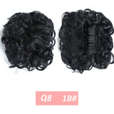 WERD  2 Plastic Comb Clip In Curly Synthetic Hair Pieces Chignon Updo Cover Hairpiece Extension Hair Bun Hair Accessories - Presidential Brand (R)