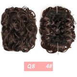 WERD  2 Plastic Comb Clip In Curly Synthetic Hair Pieces Chignon Updo Cover Hairpiece Extension Hair Bun Hair Accessories - Presidential Brand (R)