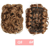 WERD  2 Plastic Comb Clip In Curly Synthetic Hair Pieces Chignon Updo Cover Hairpiece Extension Hair Bun Hair Accessories - Presidential Brand (R)