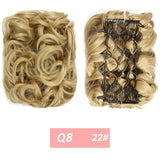 WERD  2 Plastic Comb Clip In Curly Synthetic Hair Pieces Chignon Updo Cover Hairpiece Extension Hair Bun Hair Accessories - Presidential Brand (R)