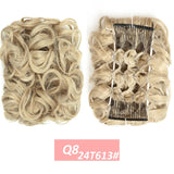 WERD  2 Plastic Comb Clip In Curly Synthetic Hair Pieces Chignon Updo Cover Hairpiece Extension Hair Bun Hair Accessories - Presidential Brand (R)
