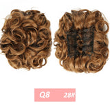 WERD  2 Plastic Comb Clip In Curly Synthetic Hair Pieces Chignon Updo Cover Hairpiece Extension Hair Bun Hair Accessories - Presidential Brand (R)