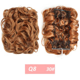 WERD  2 Plastic Comb Clip In Curly Synthetic Hair Pieces Chignon Updo Cover Hairpiece Extension Hair Bun Hair Accessories - Presidential Brand (R)