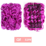 WERD  2 Plastic Comb Clip In Curly Synthetic Hair Pieces Chignon Updo Cover Hairpiece Extension Hair Bun Hair Accessories - Presidential Brand (R)