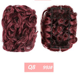 WERD  2 Plastic Comb Clip In Curly Synthetic Hair Pieces Chignon Updo Cover Hairpiece Extension Hair Bun Hair Accessories - Presidential Brand (R)