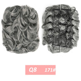 WERD  2 Plastic Comb Clip In Curly Synthetic Hair Pieces Chignon Updo Cover Hairpiece Extension Hair Bun Hair Accessories - Presidential Brand (R)