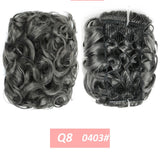 WERD  2 Plastic Comb Clip In Curly Synthetic Hair Pieces Chignon Updo Cover Hairpiece Extension Hair Bun Hair Accessories - Presidential Brand (R)