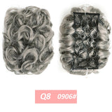WERD  2 Plastic Comb Clip In Curly Synthetic Hair Pieces Chignon Updo Cover Hairpiece Extension Hair Bun Hair Accessories - Presidential Brand (R)