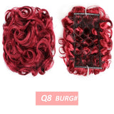 WERD  2 Plastic Comb Clip In Curly Synthetic Hair Pieces Chignon Updo Cover Hairpiece Extension Hair Bun Hair Accessories - Presidential Brand (R)