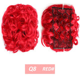 WERD  2 Plastic Comb Clip In Curly Synthetic Hair Pieces Chignon Updo Cover Hairpiece Extension Hair Bun Hair Accessories - Presidential Brand (R)