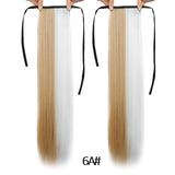 Long Straight Clip In Tail False Hair Ponytail Hairpiece With Hairpins Synthetic Pony Tail Extensions Black Brown Headwear - Presidential Brand (R)