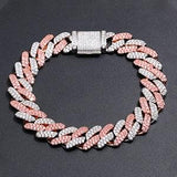 12mm Micro Pave CZ Cuban Link Chains Necklaces Luxury Bling Choker Iced Out Zircon Punk Women Men Couple Jewelry Christmas Gifts - Presidential Brand (R)