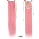 Long Straight Clip In Tail False Hair Ponytail Hairpiece With Hairpins Synthetic Pony Tail Extensions Black Brown Headwear - Presidential Brand (R)