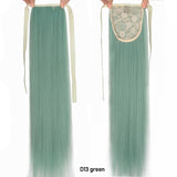 Long Straight Clip In Tail False Hair Ponytail Hairpiece With Hairpins Synthetic Pony Tail Extensions Black Brown Headwear - Presidential Brand (R)