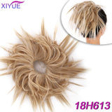 Short Straight Chignon With Elastic Band Synthetic Scrunchie Messy Hair Bun High Temperature Fiber Hairpieces Extensions - Presidential Brand (R)