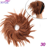 Short Straight Chignon With Elastic Band Synthetic Scrunchie Messy Hair Bun High Temperature Fiber Hairpieces Extensions - Presidential Brand (R)