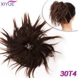 Short Straight Chignon With Elastic Band Synthetic Scrunchie Messy Hair Bun High Temperature Fiber Hairpieces Extensions - Presidential Brand (R)