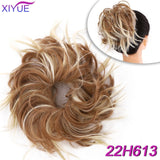 Short Straight Chignon With Elastic Band Synthetic Scrunchie Messy Hair Bun High Temperature Fiber Hairpieces Extensions - Presidential Brand (R)