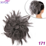 Short Straight Chignon With Elastic Band Synthetic Scrunchie Messy Hair Bun High Temperature Fiber Hairpieces Extensions - Presidential Brand (R)