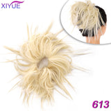 Short Straight Chignon With Elastic Band Synthetic Scrunchie Messy Hair Bun High Temperature Fiber Hairpieces Extensions - Presidential Brand (R)