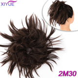 Short Straight Chignon With Elastic Band Synthetic Scrunchie Messy Hair Bun High Temperature Fiber Hairpieces Extensions - Presidential Brand (R)