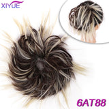 Short Straight Chignon With Elastic Band Synthetic Scrunchie Messy Hair Bun High Temperature Fiber Hairpieces Extensions - Presidential Brand (R)