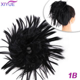 Short Straight Chignon With Elastic Band Synthetic Scrunchie Messy Hair Bun High Temperature Fiber Hairpieces Extensions - Presidential Brand (R)