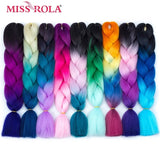 MISS ROLA 24Inch Glowing Twist Braids Braiding Hair Extensions Jumbo Braids Ombre Synthetic Hair Support Wholesale Kanekalon - Presidential Brand (R)