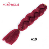 MISS ROLA 24Inch Glowing Twist Braids Braiding Hair Extensions Jumbo Braids Ombre Synthetic Hair Support Wholesale Kanekalon - Presidential Brand (R)