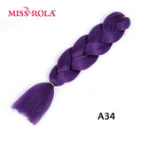 MISS ROLA 24Inch Glowing Twist Braids Braiding Hair Extensions Jumbo Braids Ombre Synthetic Hair Support Wholesale Kanekalon - Presidential Brand (R)