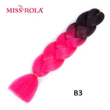 MISS ROLA 24Inch Glowing Twist Braids Braiding Hair Extensions Jumbo Braids Ombre Synthetic Hair Support Wholesale Kanekalon - Presidential Brand (R)