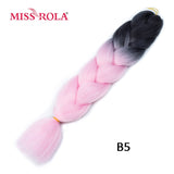 MISS ROLA 24Inch Glowing Twist Braids Braiding Hair Extensions Jumbo Braids Ombre Synthetic Hair Support Wholesale Kanekalon - Presidential Brand (R)
