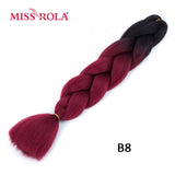 MISS ROLA 24Inch Glowing Twist Braids Braiding Hair Extensions Jumbo Braids Ombre Synthetic Hair Support Wholesale Kanekalon - Presidential Brand (R)