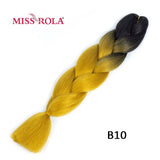 MISS ROLA 24Inch Glowing Twist Braids Braiding Hair Extensions Jumbo Braids Ombre Synthetic Hair Support Wholesale Kanekalon - Presidential Brand (R)