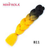 MISS ROLA 24Inch Glowing Twist Braids Braiding Hair Extensions Jumbo Braids Ombre Synthetic Hair Support Wholesale Kanekalon - Presidential Brand (R)