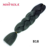 MISS ROLA 24Inch Glowing Twist Braids Braiding Hair Extensions Jumbo Braids Ombre Synthetic Hair Support Wholesale Kanekalon - Presidential Brand (R)