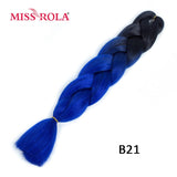 MISS ROLA 24Inch Glowing Twist Braids Braiding Hair Extensions Jumbo Braids Ombre Synthetic Hair Support Wholesale Kanekalon - Presidential Brand (R)