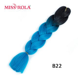 MISS ROLA 24Inch Glowing Twist Braids Braiding Hair Extensions Jumbo Braids Ombre Synthetic Hair Support Wholesale Kanekalon - Presidential Brand (R)