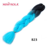 MISS ROLA 24Inch Glowing Twist Braids Braiding Hair Extensions Jumbo Braids Ombre Synthetic Hair Support Wholesale Kanekalon - Presidential Brand (R)