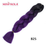 MISS ROLA 24Inch Glowing Twist Braids Braiding Hair Extensions Jumbo Braids Ombre Synthetic Hair Support Wholesale Kanekalon - Presidential Brand (R)