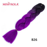MISS ROLA 24Inch Glowing Twist Braids Braiding Hair Extensions Jumbo Braids Ombre Synthetic Hair Support Wholesale Kanekalon - Presidential Brand (R)