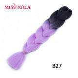 MISS ROLA 24Inch Glowing Twist Braids Braiding Hair Extensions Jumbo Braids Ombre Synthetic Hair Support Wholesale Kanekalon - Presidential Brand (R)