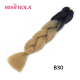 MISS ROLA 24Inch Glowing Twist Braids Braiding Hair Extensions Jumbo Braids Ombre Synthetic Hair Support Wholesale Kanekalon - Presidential Brand (R)