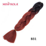 MISS ROLA 24Inch Glowing Twist Braids Braiding Hair Extensions Jumbo Braids Ombre Synthetic Hair Support Wholesale Kanekalon - Presidential Brand (R)