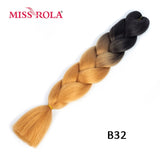 MISS ROLA 24Inch Glowing Twist Braids Braiding Hair Extensions Jumbo Braids Ombre Synthetic Hair Support Wholesale Kanekalon - Presidential Brand (R)