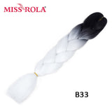 MISS ROLA 24Inch Glowing Twist Braids Braiding Hair Extensions Jumbo Braids Ombre Synthetic Hair Support Wholesale Kanekalon - Presidential Brand (R)