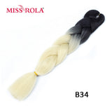 MISS ROLA 24Inch Glowing Twist Braids Braiding Hair Extensions Jumbo Braids Ombre Synthetic Hair Support Wholesale Kanekalon - Presidential Brand (R)