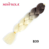 MISS ROLA 24Inch Glowing Twist Braids Braiding Hair Extensions Jumbo Braids Ombre Synthetic Hair Support Wholesale Kanekalon - Presidential Brand (R)